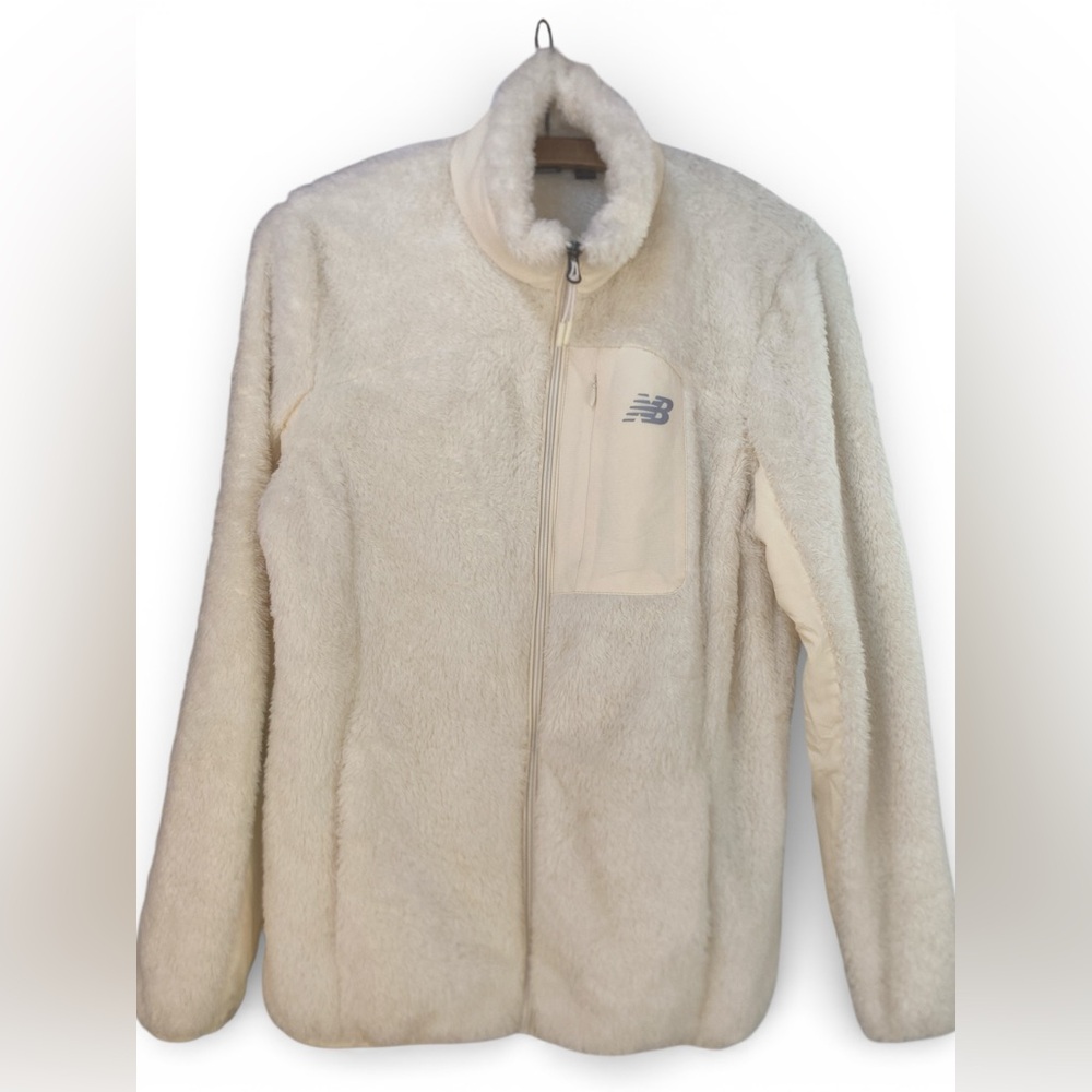 New Balance Zip-Up Jacket Super Soft Women's Size Medium Like New Cream White